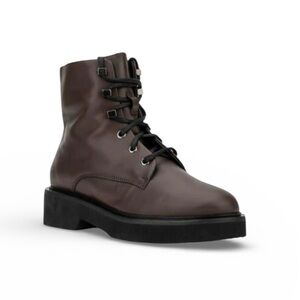 Aquatalia Mariola Lace Up Combat Ankle Brown Boots – Sz 8 M